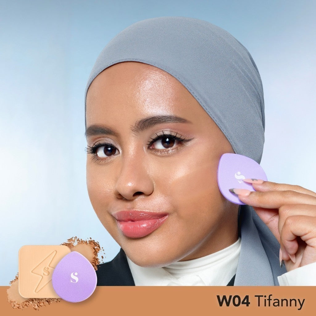 SOMETHINC Copy Paste COVERBLUR Powder Foundation - Seamless Powder Foundation Dengan Formula Zero-Cakey, Zero-Cracky, Dan Zero-Pores*| Coverage Medium to Full, Mampu Meratakan Warna Wajah, Memperkecil Tampilan Pori, Dan Menghaluskan Tekstur Wajah