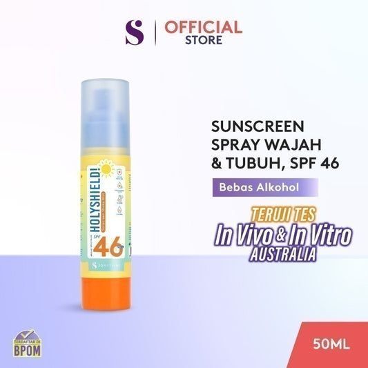 [In Vivo & In Vitro Certified] SOMETHINC Holyshield! Sunscreen Shake Mist SPF46 PA+++  - Sunscreen Spray No Whitecast Tidak Lengket