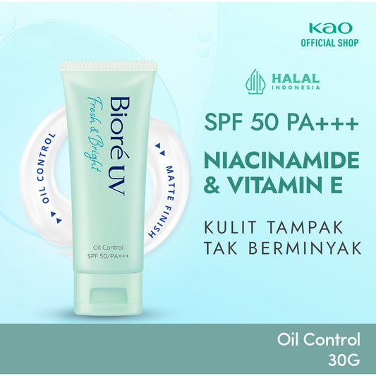 Biore UV Fresh & Bright Skincare Sunscreen 30GR Oil Control 30GR SPF 50 PA+++