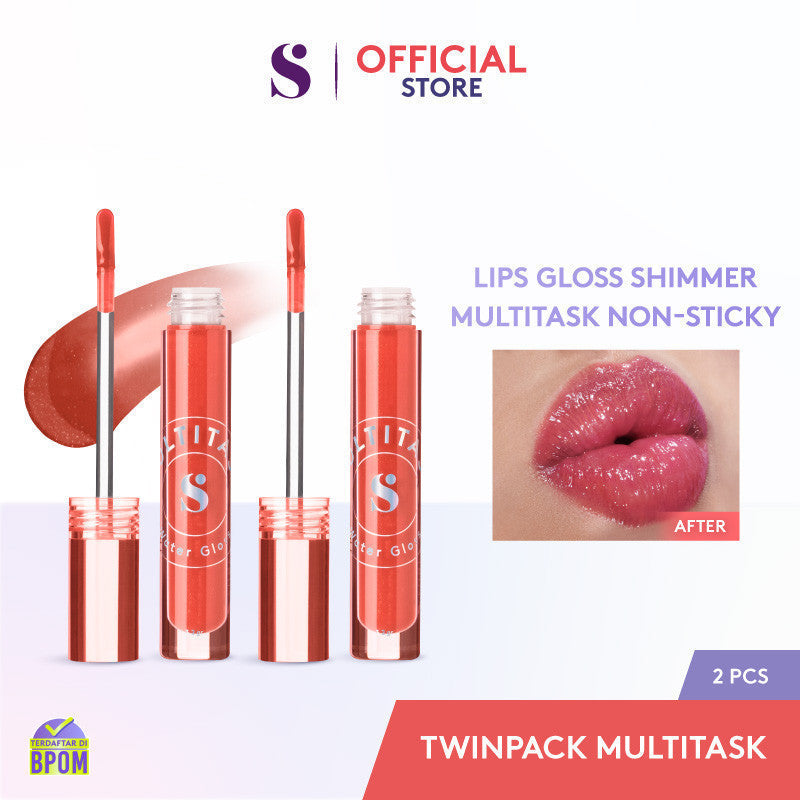 SOMETHINC [BELI 2 PCS LEBIH HEMAT]  Makeup Best Seller Product Twin Pack Kit - Hangover Mascara - Forever Stay Eyeliner - Refill Cushion - Multitask Water Gloss | Waterproof Mascara, Tahan Lama, Dengan Efek Lashlift Instan yangTahan 24 Jam
