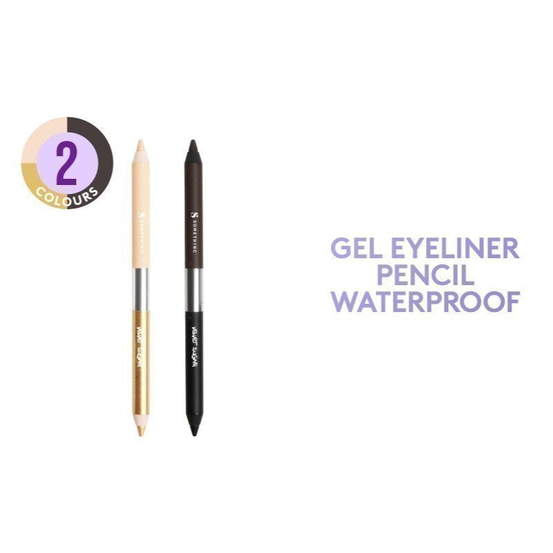 SOMETHINC Velvet Sugar Kohl Waterproof Gel Eyeliner - Eyeliner Pensil Warna Hitam & Gold Mudah Digunakan Pemula