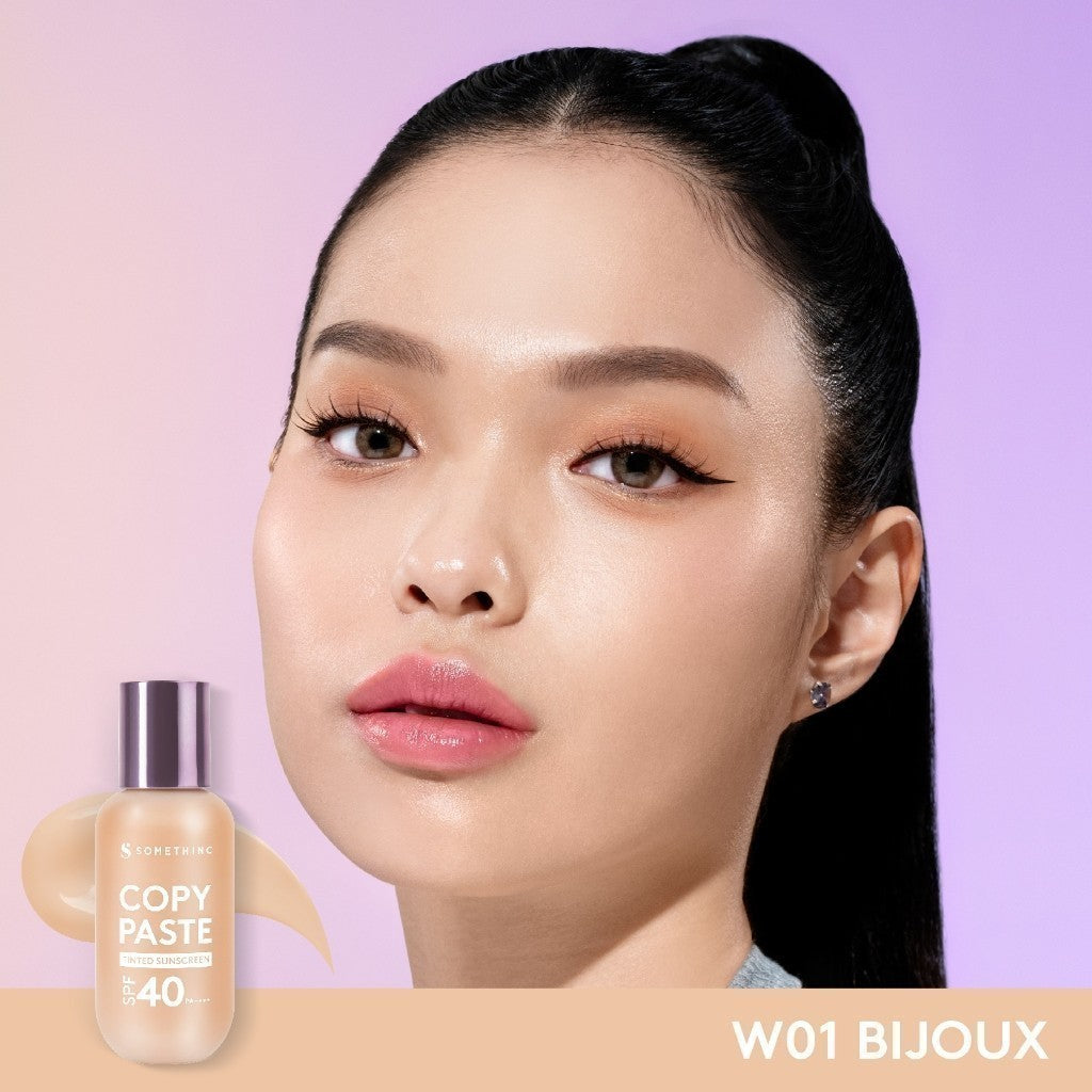 SOMETHINC [2 PCS] Light Makeup Look Kit (Copy Paste Tinted Sunscreen SPF 40 PA++++ & HANGOVER Voluminous Fiber Lash Smudgeproof Mascara)
