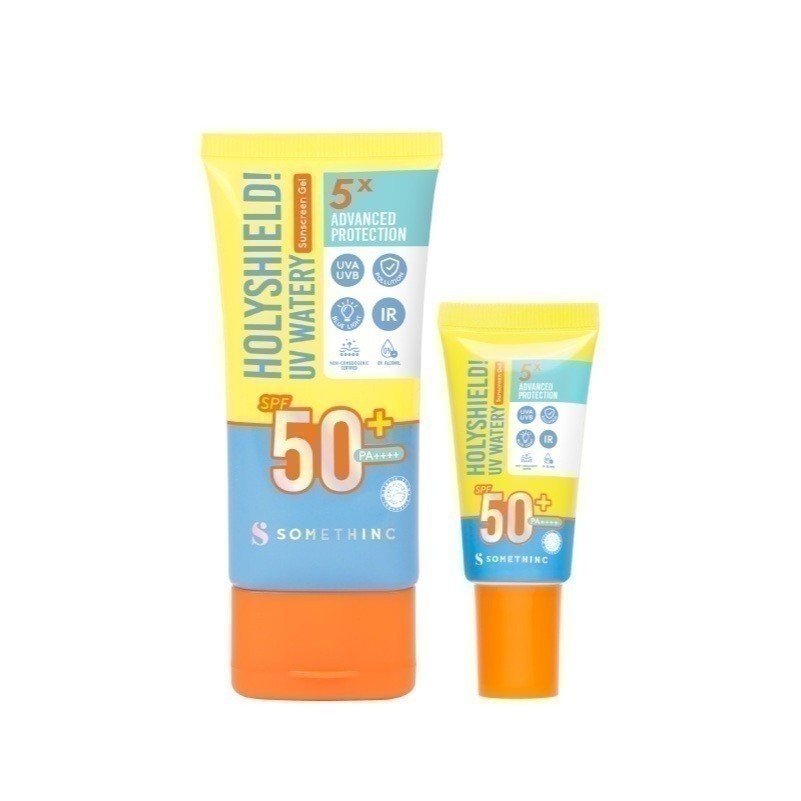 [In Vivo & In Vitro Certified] [TASYA FARASYA APPROVED] SOMETHINC Holyshield! UV Watery Sunscreen Gel SPF 50+ PA++++ - Physical Sunscreen, Sunscreen untuk Kulit Berminnyak, Mudah Menyerap, No Whitecast & Tidak Lengket