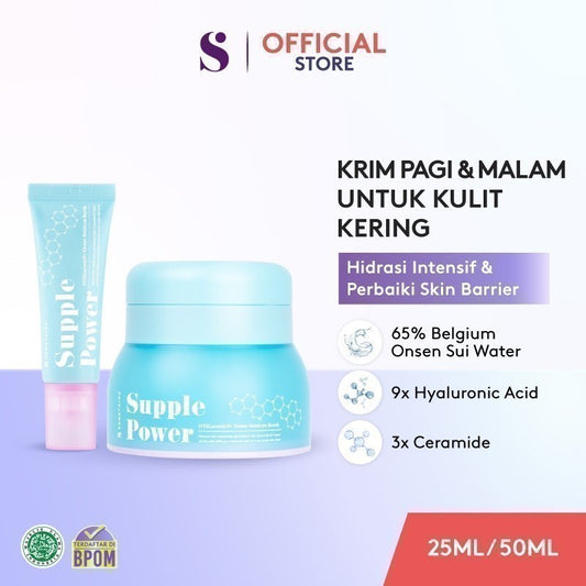 SOMETHINC Supple Power Hyaluronic9+Onsen Moisture Bomb Gel - Pelembap yang Menghidrasi cocok untuk Kulit & Sensitif, Moisturizer Non Comedogenic