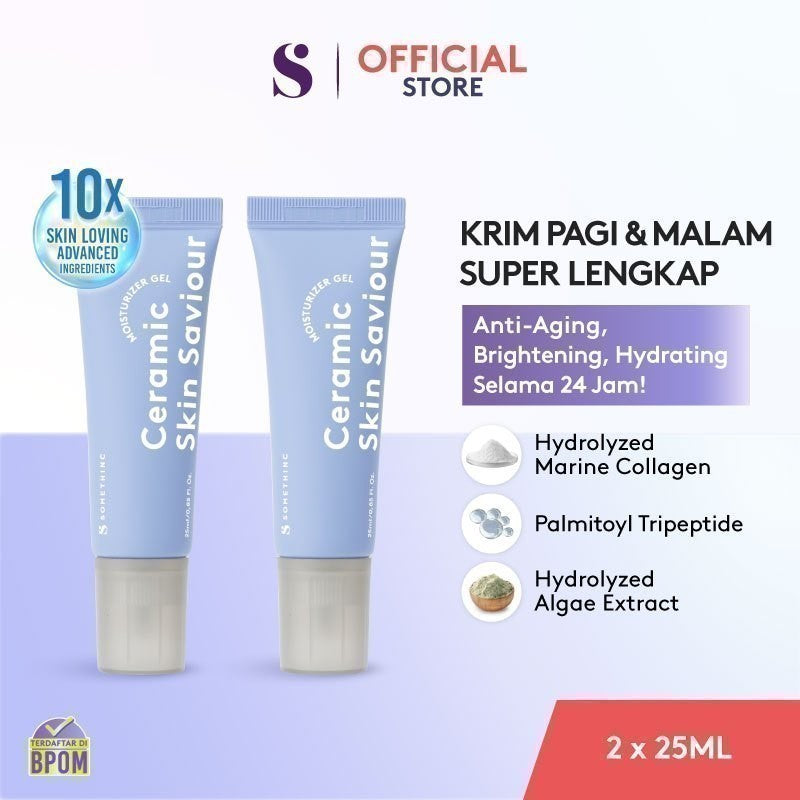 SOMETHINC [TWINPACK HEMAT] Best Seller Product Twin Pack Kit - Holyshield Sunscreen Gel, Low pH Gentle Jelly Cleanser, Skin Goals Moisturizer, Niacinamide Sabi Beet Serum, Ceramic Skin Saviour, Resurrect Serum)