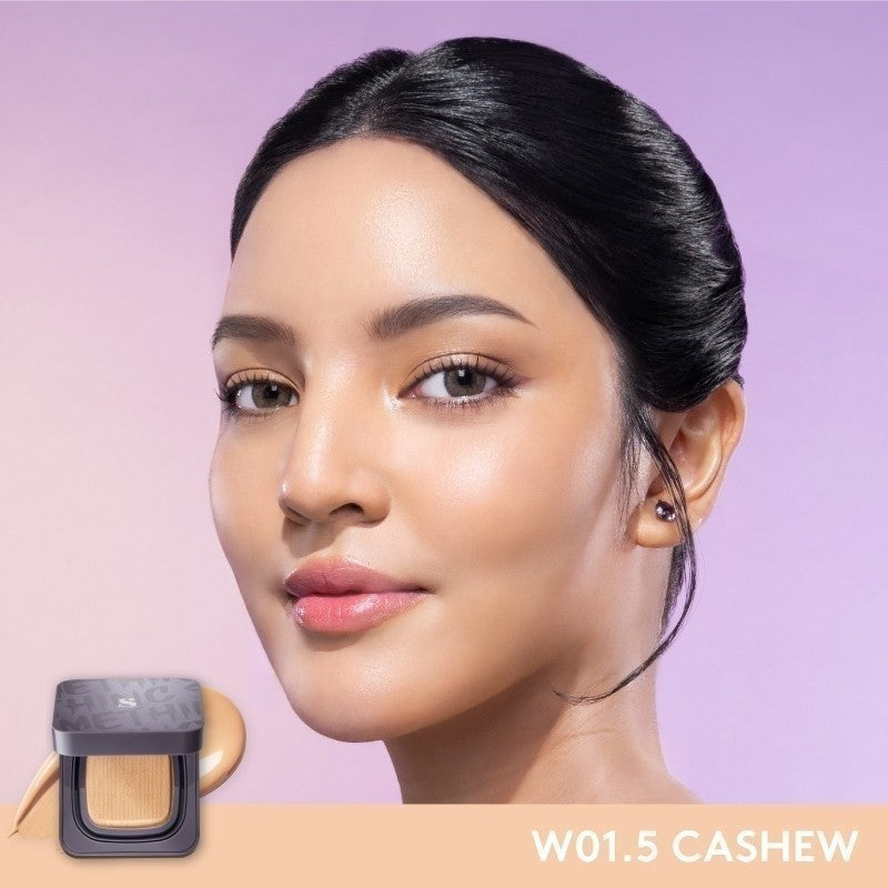 SOMETHINC [2 PCS] Forever Stay x Cushion (FOREVER STAY Waterproof Liquid Eyeliner x HOOMAN Breathable Cushion Cover SPF 35 PA++++ x COPY PASTE Breathable Mesh Cushion SPF 33 PA++) |Cushion Dengan Skin Matte Finish Anti Greasy | Cushion Dengan Healthy Glow
