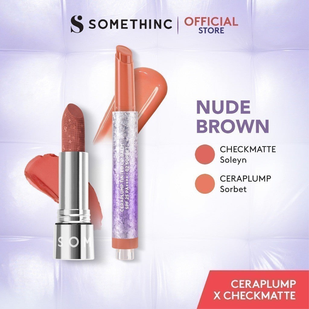 [GRATIS HADIAH] SOMETHINC Ceraplump Tinted Lip Balm SPF25 PA++++ - Warna Untuk Melembabkan & Memperkuat Lip Barrier | Glowy Finish, Untuk Bibir Terlihat Lebih Sehat & Plumpy