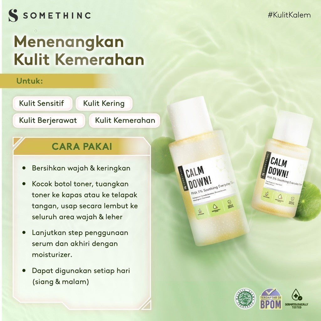 SOMETHINC [2 PCS] Paket Calm Down Series Skinpair Bubble Cleanser | Sabun Cuci Muka untuk Kulit Sensitif & Iritasi. Meredakan Kemerahan, Memperkuat Skin Barrier, Facial Wash untuk semua tipe kulit