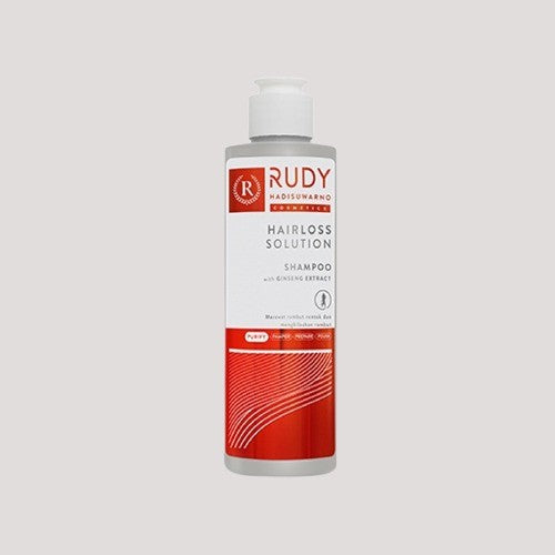 Rudy Hadisuwarno Cosmetics Hairlos Solution Shampoo 200ml Pembersih Rambut Mengurangi Rambut Rontok