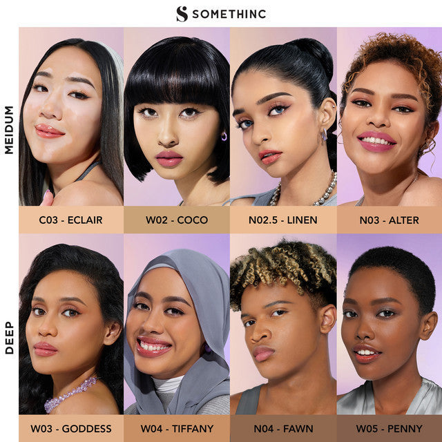 SOMETHINC HOOMAN Breathable Cushion Cover SPF 35 PA++++ - Cushion Dengan Skin Matte Finish Anti Greasy, Anti Cakey, Dan Anti Cracking | Mampu Menyamarkan Pori, Meratakan Warna Kulit, Ringan Digunakan Di Wajah, Memproteksi Kulit Dari Sinar Matahari