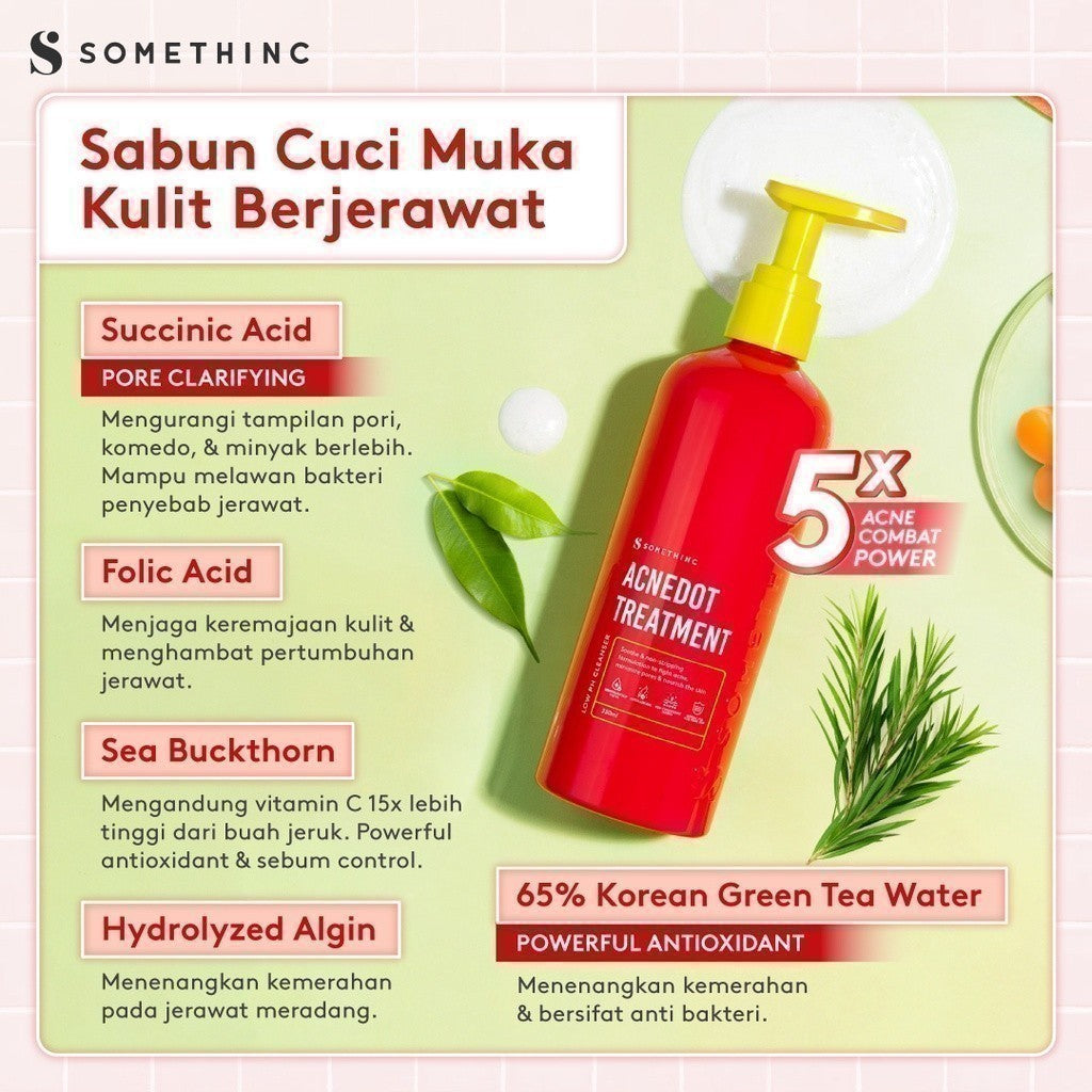 [GRATIS HADIAH] SOMETHINC ACNEDOT Treatment Low pH Cleanser - Sabun Cuci Muka untuk Kulit Jerawat, Berminyak. Non comedogenic Cocok untuk kulit sensitif