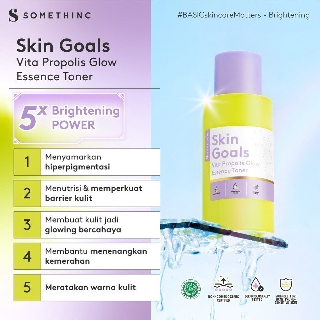 SOMETHINC SKIN GOALS Vita Propolis Glow Essence Toner - Toner 5x Pencerah Kulit