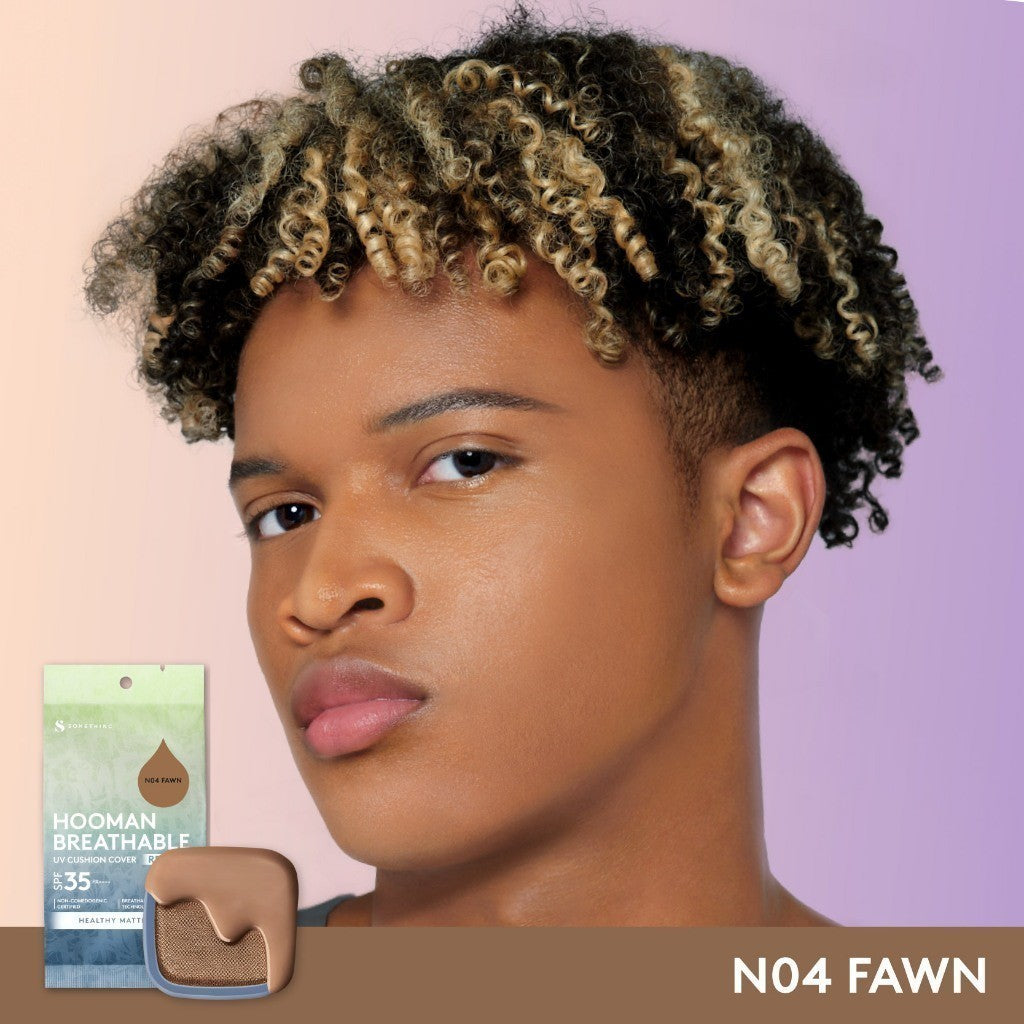 SOMETHINC HOOMAN Breathable Cushion Cover SPF 35 PA++++ - Cushion Dengan Skin Matte Finish Anti Greasy, Anti Cakey, Dan Anti Cracking | Mampu Menyamarkan Pori, Meratakan Warna Kulit, Ringan Digunakan Di Wajah, Memproteksi Kulit Dari Sinar Matahari