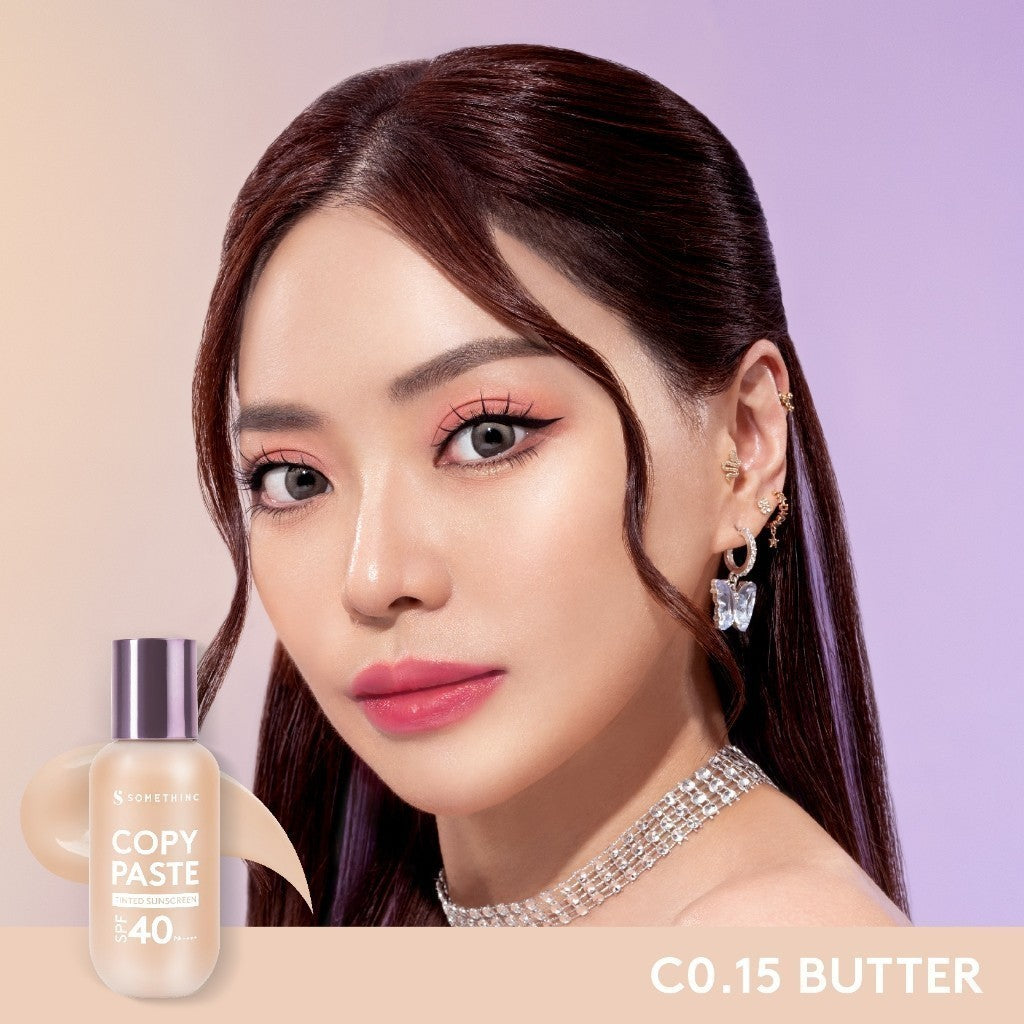 SOMETHINC [2 PCS] Light Makeup Look Kit (Copy Paste Tinted Sunscreen SPF 40 PA++++ & HANGOVER Voluminous Fiber Lash Smudgeproof Mascara)