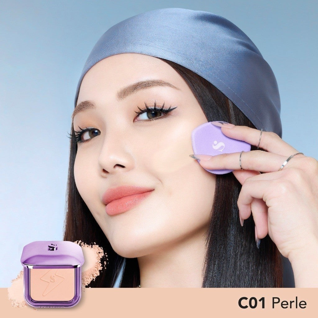 SOMETHINC Copy Paste COVERBLUR Powder Foundation - Seamless Powder Foundation Dengan Formula Zero-Cakey, Zero-Cracky, Dan Zero-Pores*| Coverage Medium to Full, Mampu Meratakan Warna Wajah, Memperkecil Tampilan Pori, Dan Menghaluskan Tekstur Wajah