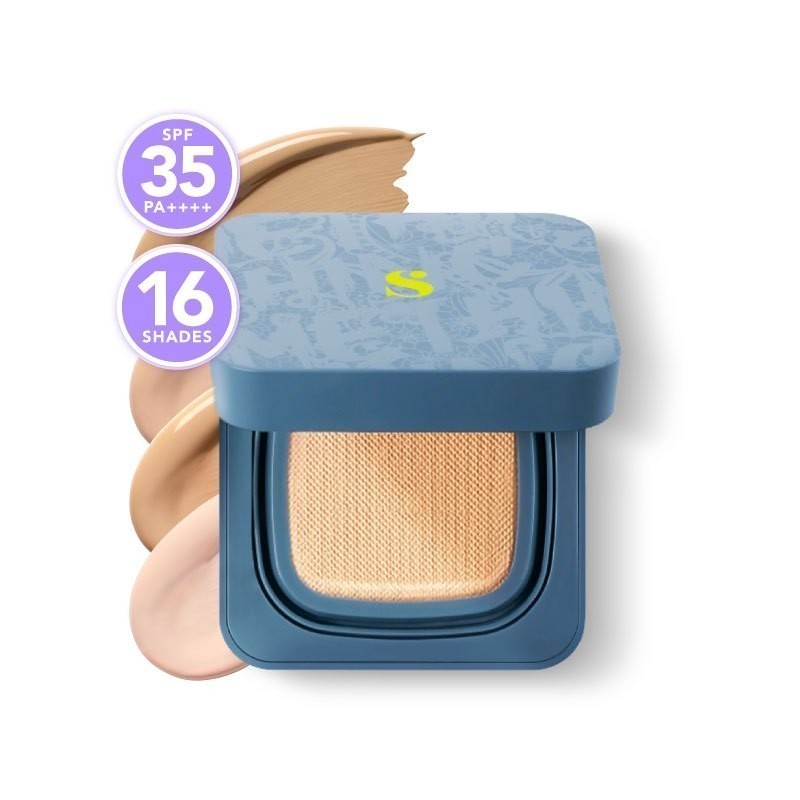 SOMETHINC HOOMAN Breathable Cushion Cover SPF 35 PA++++ - Cushion Dengan Skin Matte Finish Anti Greasy, Anti Cakey, Dan Anti Cracking | Mampu Menyamarkan Pori, Meratakan Warna Kulit, Ringan Digunakan Di Wajah, Memproteksi Kulit Dari Sinar Matahari