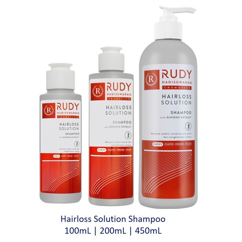 Rudy Hadisuwarno Cosmetics Hairlos Solution Shampoo 100ml Pembersih Rambut