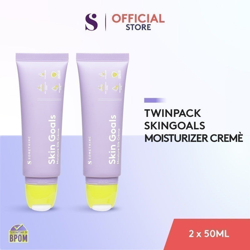 SOMETHINC SKIN GOALS Moisture Silk Creme - Krim Pagi & Malam 5x Pencerah