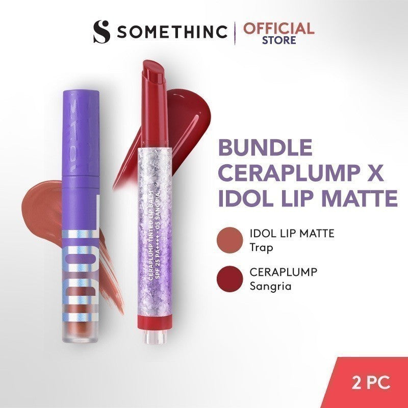 [GRATIS HADIAH] SOMETHINC Ceraplump Tinted Lip Balm SPF25 PA++++ - Warna Untuk Melembabkan & Memperkuat Lip Barrier | Glowy Finish, Untuk Bibir Terlihat Lebih Sehat & Plumpy