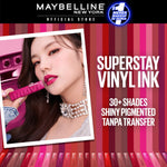 MAYBELLINE OFFICIAL Paket Hemat Superstay Vinyl Ink 2 pcs Ombre Set 130 Extra + 63 Intriguing Lipstick Long Lasting