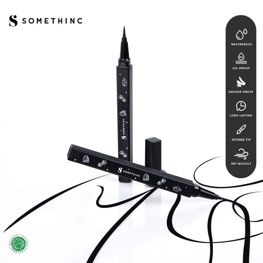 SOMETHINC [2 PCS] Perfect Eye Makeup Kit (HANGOVER Voluminous Fiber Lash Smudgeproof Mascara & FOREVER STAY Waterproof Liquid Eyeliner) | Mascara Keratin Lash Lift, Memberikan Bulu Mata Efek Lebih Panjang & Lentik Dalam Hitungan Detik|