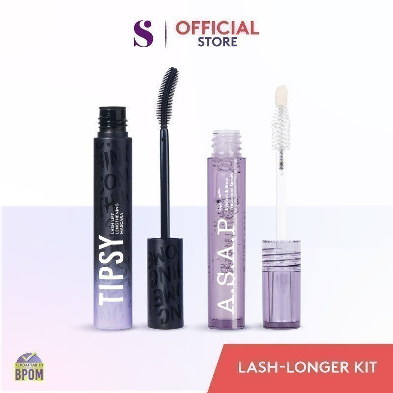 SOMETHINC Tipsy Lash Lift Lengthening Mascara - Mascara Keratin Lash Lift, Memberikan Bulu Mata Efek Lebih Panjang & Lentik Dalam Hitungan Detik | Tahan Digunakan Hingga 24 Jam | Mengandung Keratin, Biotin, & Argan Oil Untuk Memperkuat Dan Menutrisi Bulu