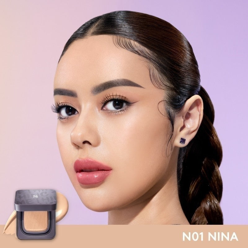 [BEST BUNDLE] SOMETHINC [2 PCS] Perfect Makeup Base Duo - Copy Paste Cushion + Hooman Under Control Loose Powder | Bedak Tabur Super Halus Untuk Menahan Minyak Hingga 16 Jam | Cushion Dengan Healthy Glow Finish, Ringan Di Wajah