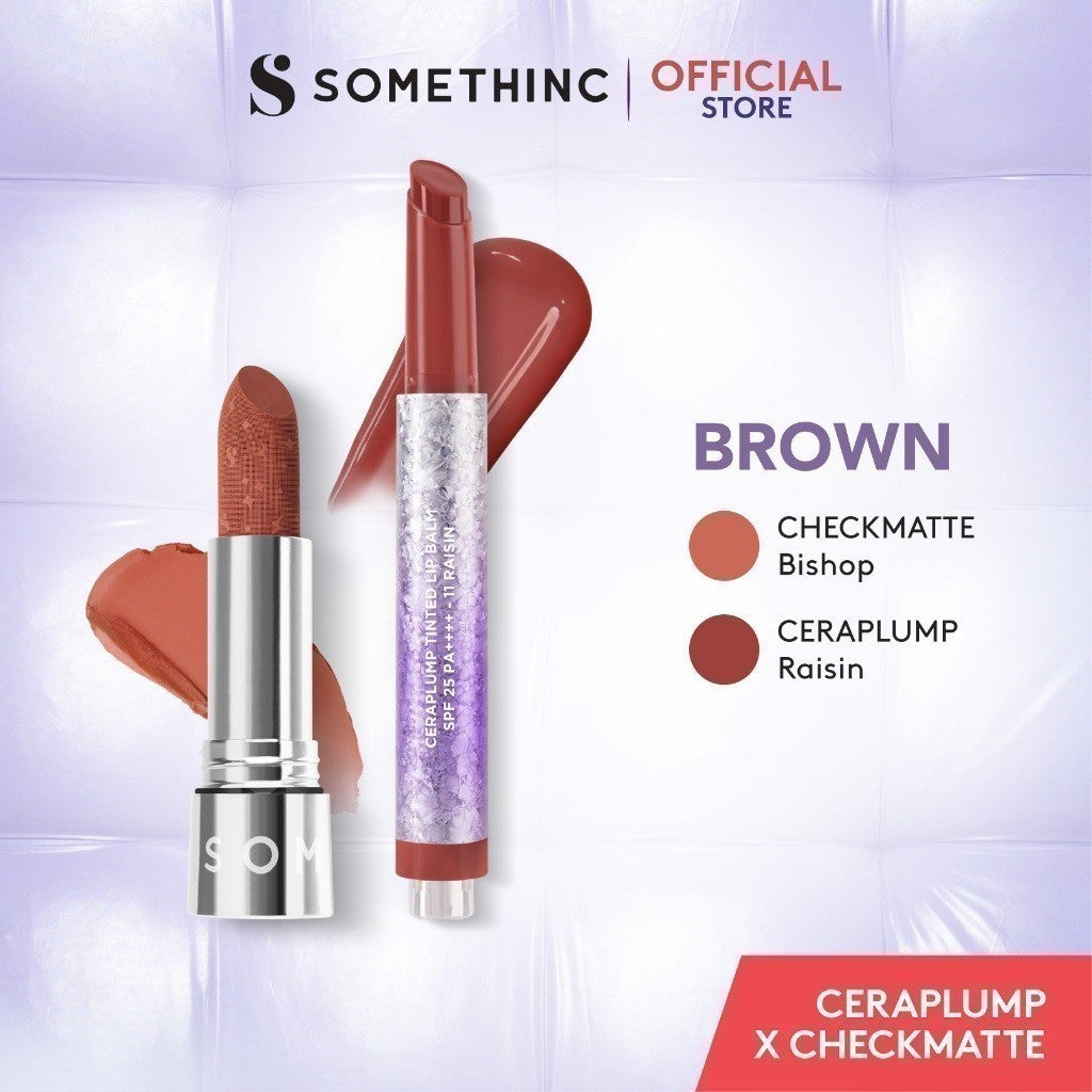 [GRATIS HADIAH] SOMETHINC Ceraplump Tinted Lip Balm SPF25 PA++++ - Warna Untuk Melembabkan & Memperkuat Lip Barrier | Glowy Finish, Untuk Bibir Terlihat Lebih Sehat & Plumpy