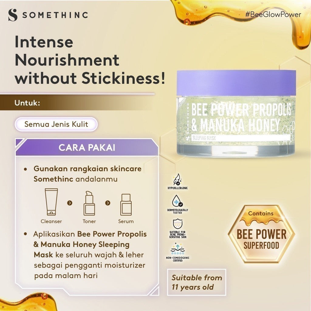 SOMETHINC Bee Power Propolis & Manuka Honey Sleeping Mask