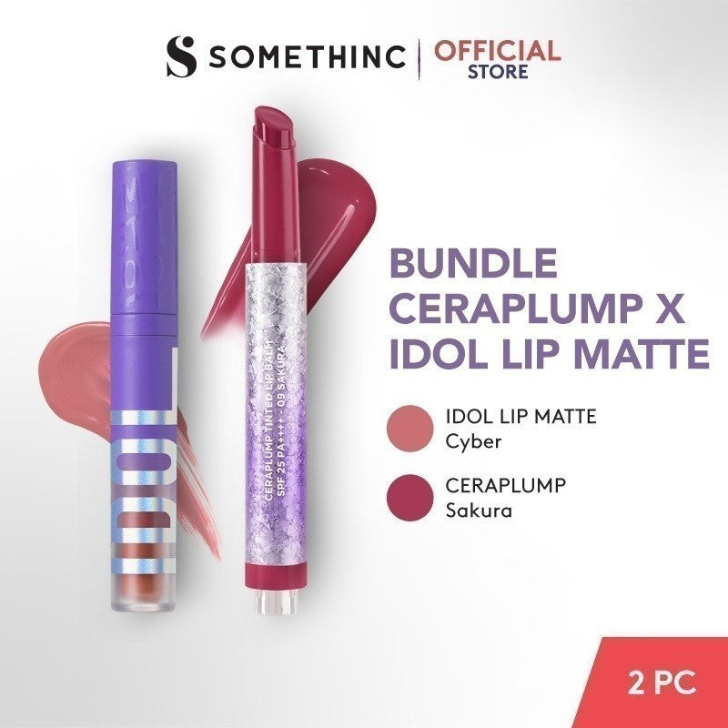 [GRATIS HADIAH] SOMETHINC Ceraplump Tinted Lip Balm SPF25 PA++++ - Warna Untuk Melembabkan & Memperkuat Lip Barrier | Glowy Finish, Untuk Bibir Terlihat Lebih Sehat & Plumpy