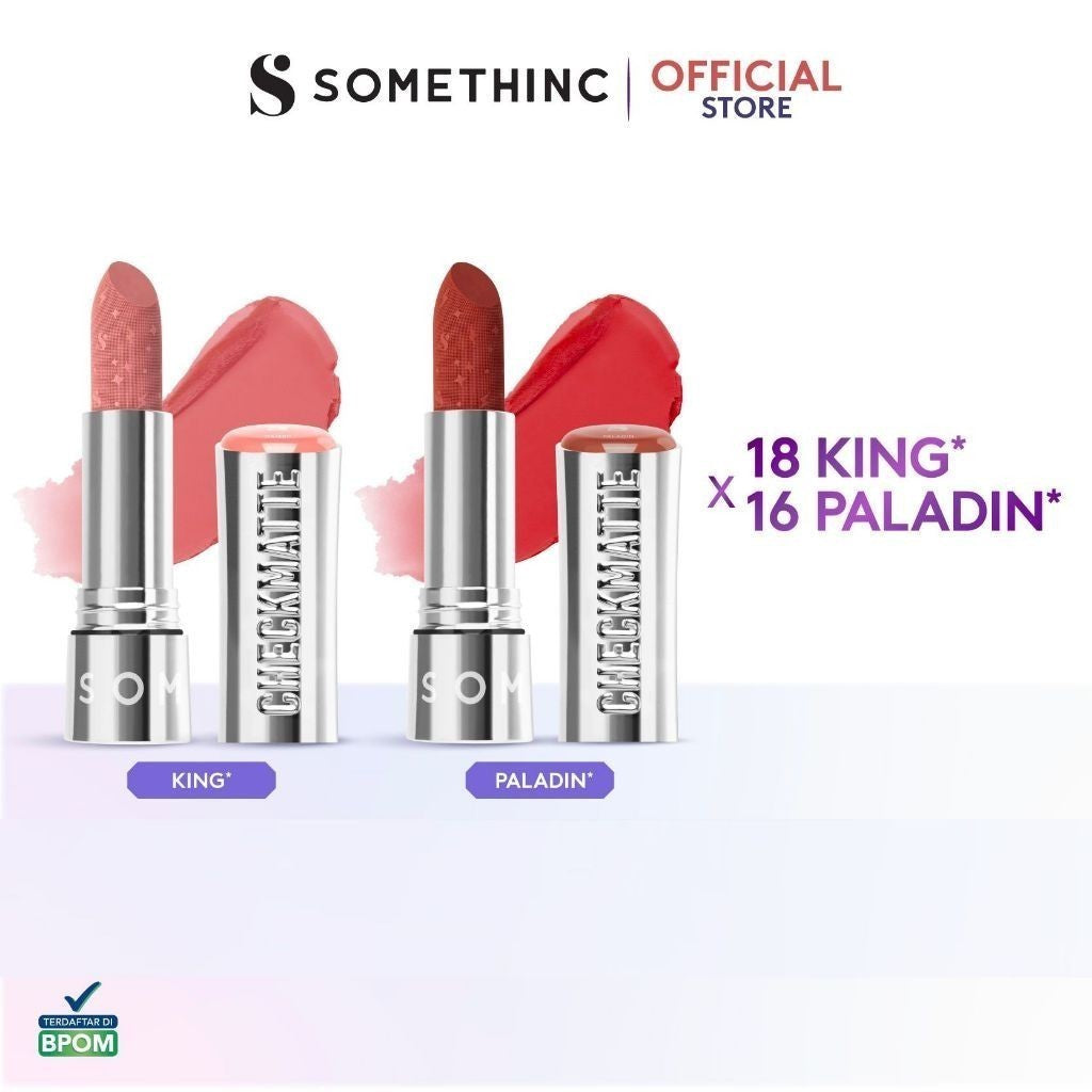 SOMETHINC Checkmatte Transferproof Lipstick - Lipstick Batang Transferproof, Nyaman Dan Tahan Digunakan Hingga 16 Jam | Mampu Menyamarkan Garis Di Bibir, Terasa Ringan, Dan Tidak Lengket, serta Smudgeproof
