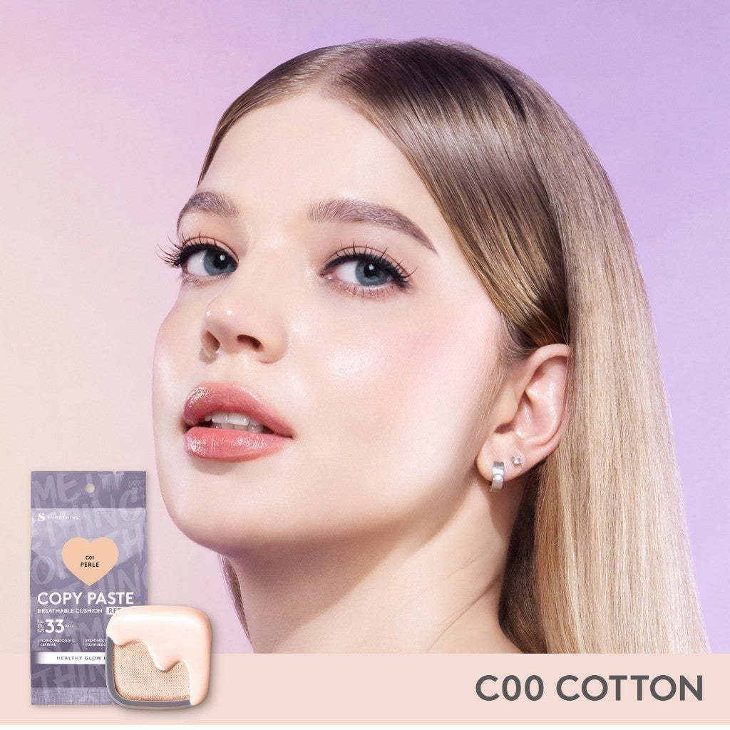 SOMETHINC COPY PASTE BREATHABLE MESH CUSHION SPF 33 PA++ - Cushion Dengan Healthy Glow Finish, Ringan Di Wajah & Tahan Lama | Non-Comedogenic, Memproteksi Wajah Dari Sinar Matahari, Dan Tidak Menyumbat Pori Serta Mengandung skincare