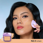 SOMETHINC Copy Paste COVERBLUR Powder Foundation - Seamless Powder Foundation Dengan Formula Zero-Cakey, Zero-Cracky, Dan Zero-Pores*| Coverage Medium to Full, Mampu Meratakan Warna Wajah, Memperkecil Tampilan Pori, Dan Menghaluskan Tekstur Wajah