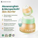 [BUNDLE HEMAT] SOMETHINC [2 PCS] Calm Down Moisturizer Refill x Serum (Calm Down! Skinpair R-Cover Cream Moisturizer, Diamond Serum, 10% Lactic + Glycolic Peeling Serum, Diamond Serum) Pelembap Muka untuk Kulit Sensitif, Kemerahan - free jade roller