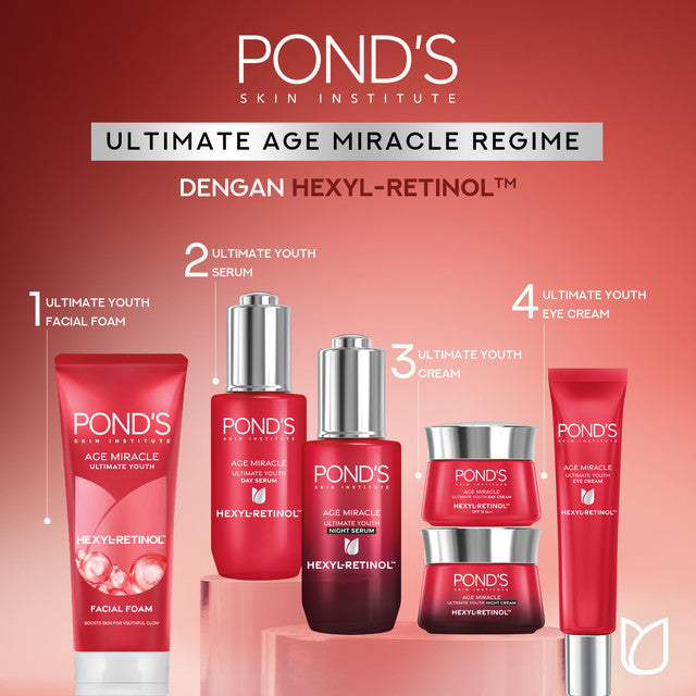Buy 1 Pond's Age Miracle Night Serum 30g + 1 Ponds Age Miracle Night Cream 50g Free Ponds Age Miracle FM Day Cream 9g