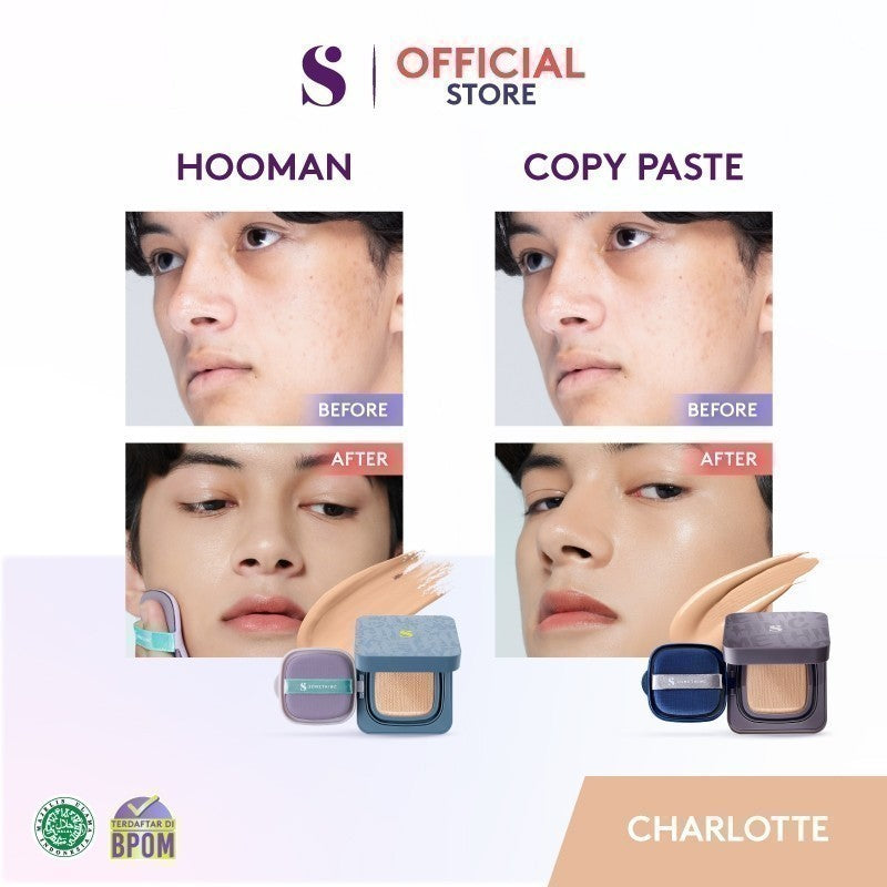 SOMETHINC [2 PCS] SRSLY x Cushion (SRSLY Balancer Make Up Setting Spray x HOOMAN Breathable Cushion Cover SPF 35 PA++++ x COPY PASTE Breathable Mesh Cushion SPF 33 PA++) | Cushion Dengan Skin Matte Finish Anti Greasy | Cushion Dengan Healthy Glow Finish