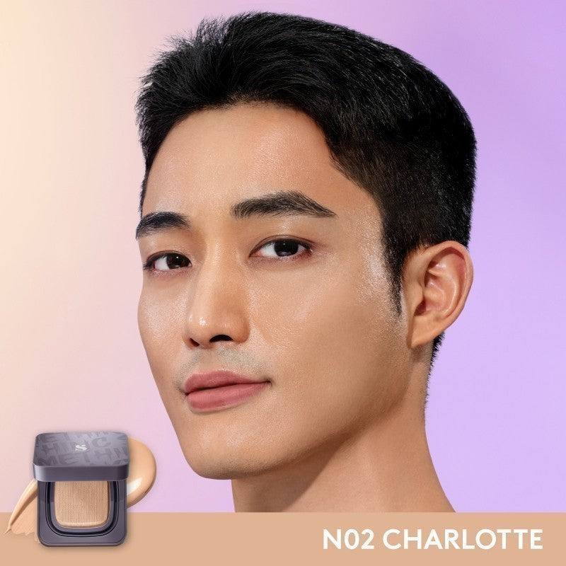 [BEST BUNDLE] SOMETHINC [2 PCS] Perfect Makeup Base Duo - Copy Paste Cushion + Hooman Under Control Loose Powder | Bedak Tabur Super Halus Untuk Menahan Minyak Hingga 16 Jam | Cushion Dengan Healthy Glow Finish, Ringan Di Wajah