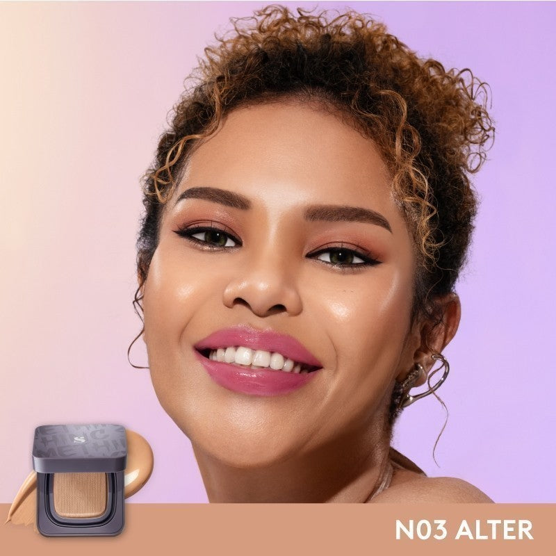 [BEST BUNDLE] SOMETHINC [2 PCS] Perfect Makeup Base Duo - Copy Paste Cushion + Hooman Under Control Loose Powder | Bedak Tabur Super Halus Untuk Menahan Minyak Hingga 16 Jam | Cushion Dengan Healthy Glow Finish, Ringan Di Wajah