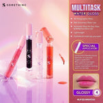 SOMETHINC [2 PCS] Checkmatte Transferproof Lipstick x Multitask Water Gloss | Lipstick Batang Transferproof, Nyaman Dan Tahan Digunakan Hingga 16 Jam | Mampu Menyamarkan Garis Di Bibir, Terasa Ringan, Dan Tidak Lengket, serta Smudgeproof