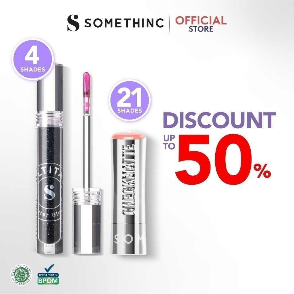 SOMETHINC [2 PCS] Checkmatte Transferproof Lipstick x Multitask Water Gloss | Lipstick Batang Transferproof, Nyaman Dan Tahan Digunakan Hingga 16 Jam | Mampu Menyamarkan Garis Di Bibir, Terasa Ringan, Dan Tidak Lengket, serta Smudgeproof