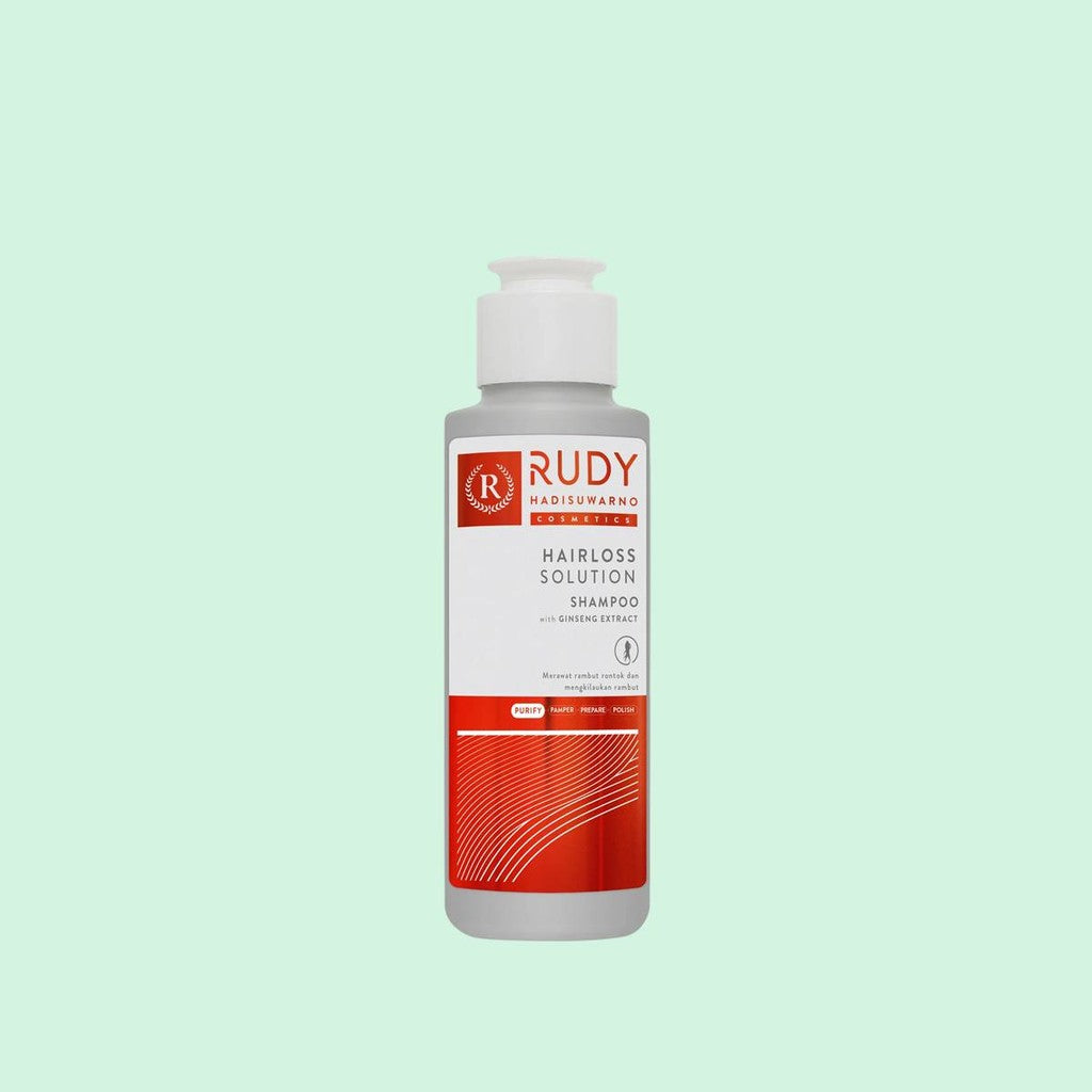 Rudy Hadisuwarno Cosmetics Hairlos Solution Shampoo 100ml Pembersih Rambut No Animal Testing