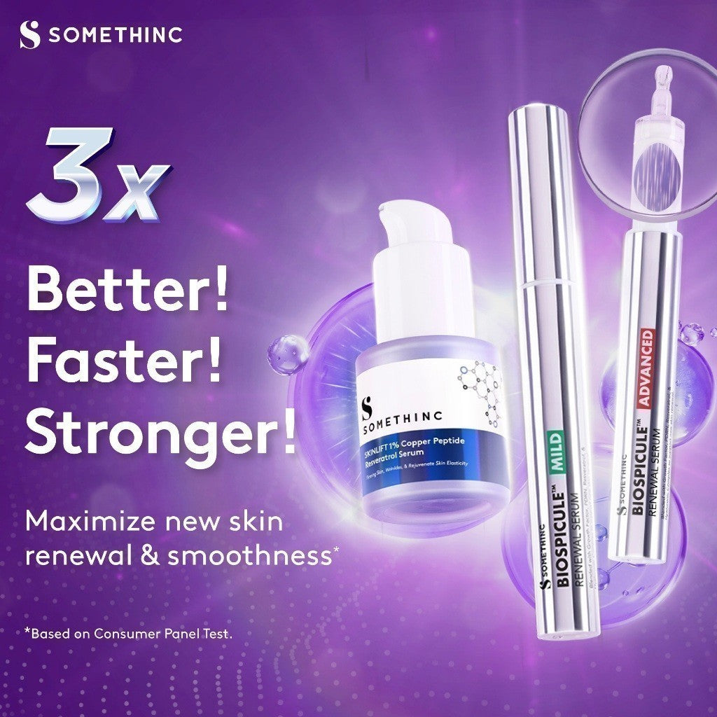 SOMETHINC [2 PCS] BioSpicule Renewal Serum Mild x SKINLIFT 1% Copper Peptide Resveratrol Serum
