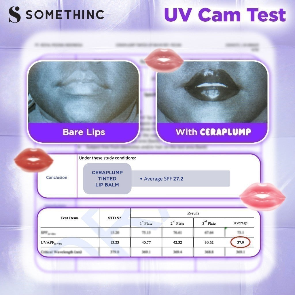 [TWINPACK] SOMETHINC Ceraplump Tinted Lip Balm SPF25 PA++++ - Warna Untuk Melembabkan & Memperkuat Lip Barrier | Glowy Finish, Untuk Bibir Terlihat Lebih Sehat & Plumpy Twin Pack - free oil cleanser