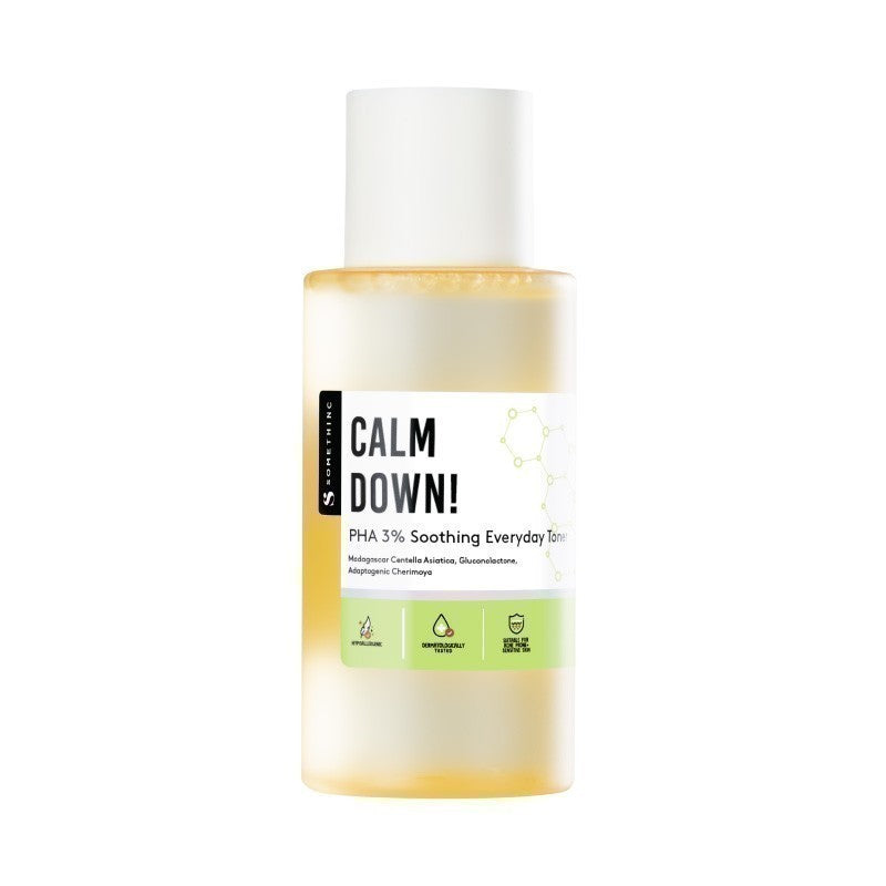 SOMETHINC Calm Down! PHA 3% Soothing Everyday Toner  - Toner untuk Kulit Sensitif, Kemerahan, Kulit Normal. Meredakan Kemerahan & Memperkuat Skin Barrier. Toner Cocok untuk Kulit Sensitif, Menyamarkan Bekas Jerawat PIE
