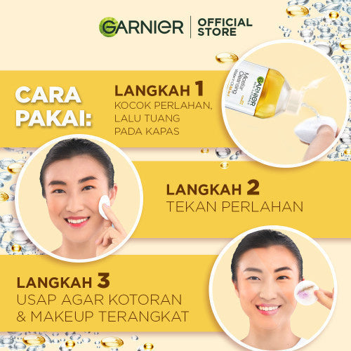 [PAKET HEMAT ISI 3] GARNIER Micellar Water Oil-Infused Skin Care 400ml Skincare Cleansing - Pembersih Wajah & Make up Waterproof untuk semua jenis kulit Micellar Cleansing Water