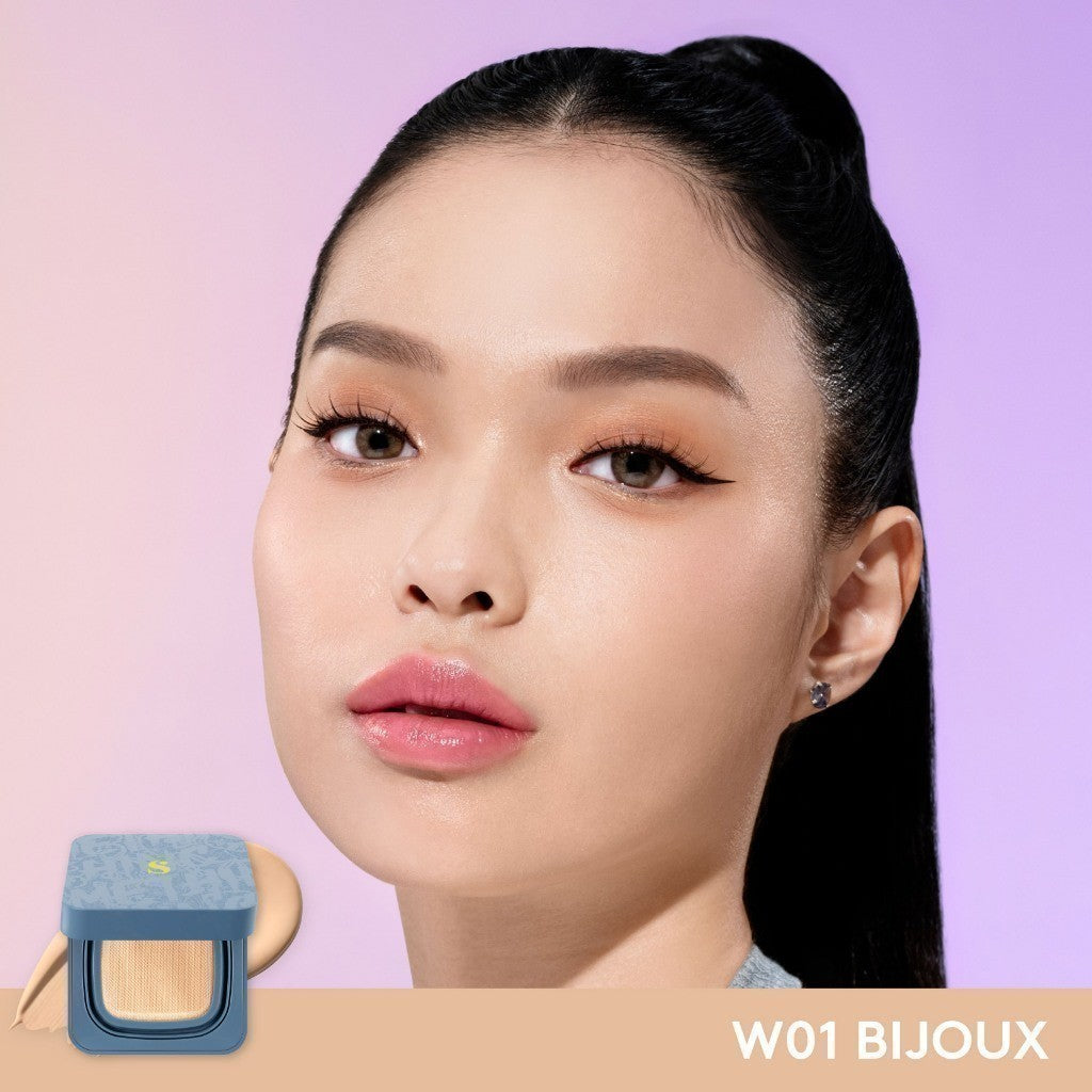 SOMETHINC HOOMAN Breathable Cushion Cover SPF 35 PA++++ - Cushion Dengan Skin Matte Finish Anti Greasy, Anti Cakey, Dan Anti Cracking | Mampu Menyamarkan Pori, Meratakan Warna Kulit, Ringan Digunakan Di Wajah, Memproteksi Kulit Dari Sinar Matahari