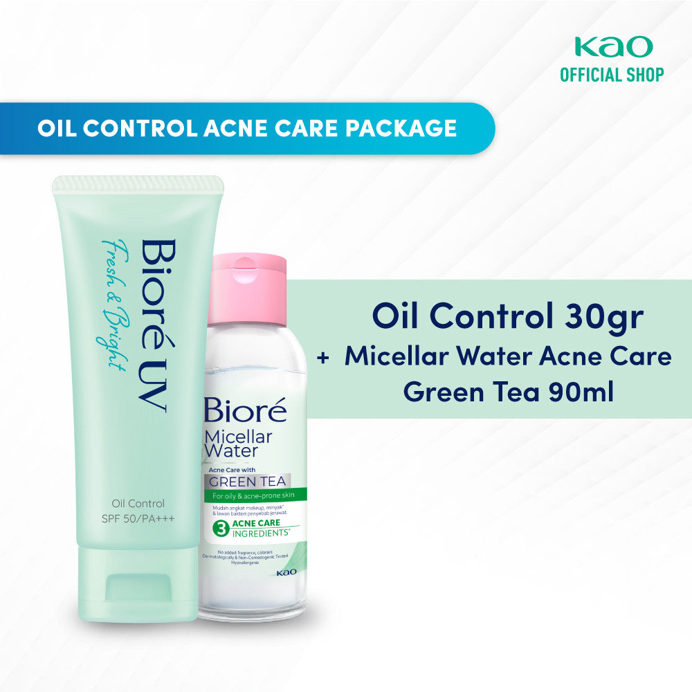 [Clear & Protection Pack] Sunscreen Biore UV Oil Control Matte 30gr + Biore Makeup Remover Perfect Cleansing Water 90ml