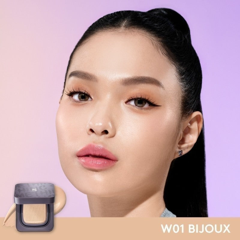 [BEST BUNDLE] SOMETHINC [2 PCS] Perfect Makeup Base Duo - Copy Paste Cushion + Hooman Under Control Loose Powder | Bedak Tabur Super Halus Untuk Menahan Minyak Hingga 16 Jam | Cushion Dengan Healthy Glow Finish, Ringan Di Wajah