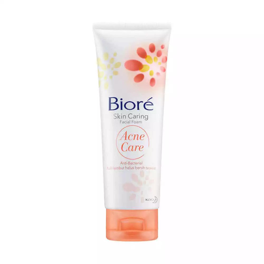 Biore Skin Caring Sabun Cuci Muka Untuk Kulit Berjerawat Acne Care Anti Bakteri 100 gr x 2
