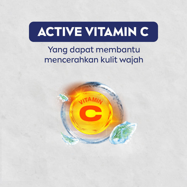 NIVEA MEN Face Scrub Bright Oil Clear Pore Minimizing Scrub 100ml - Sabun cuci muka pria scrub mencerahkan minyak berlebih berminyak kulit kusam pembersih wajah cerah mengecilkan pori komedo polusi debu kotoran - Vitamin C, Mint Crystal, Scrub halus